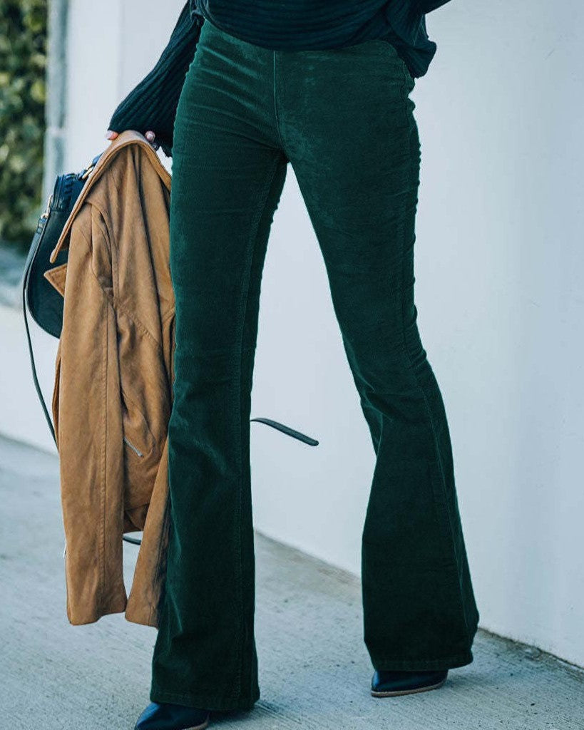 Susanne - Pantalon Flare en Velours Côtelé pour Femmes
