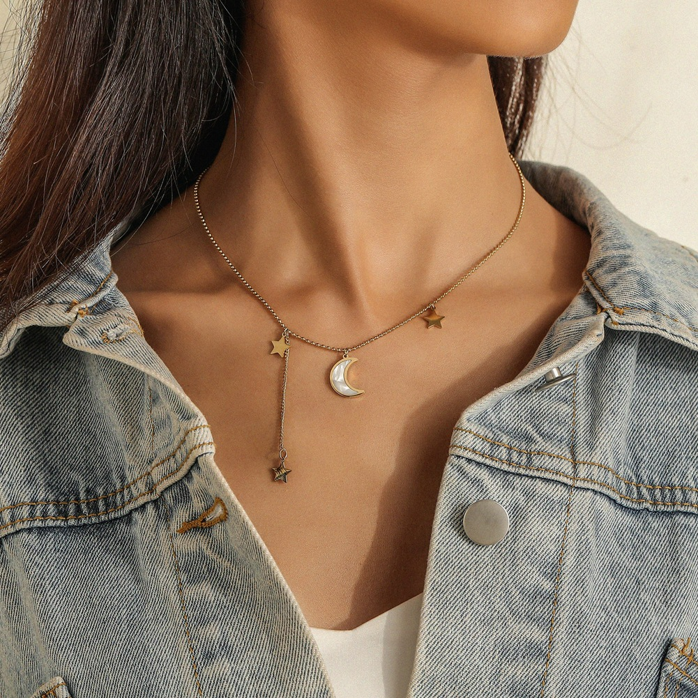 Collier d'Étoile et Lune - Demi Lune
