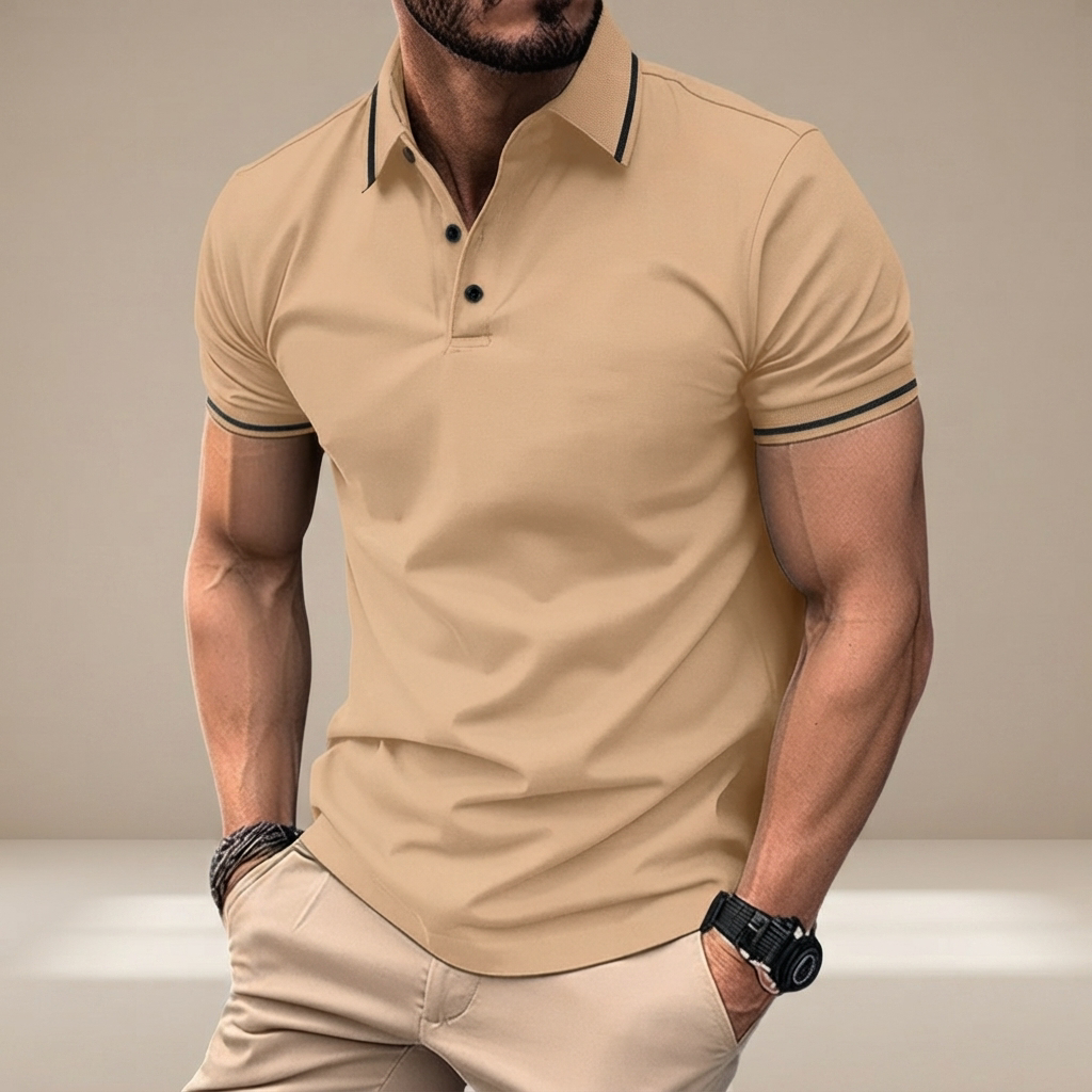 Elvan - Polo Décontracté à Demi-Boutons
