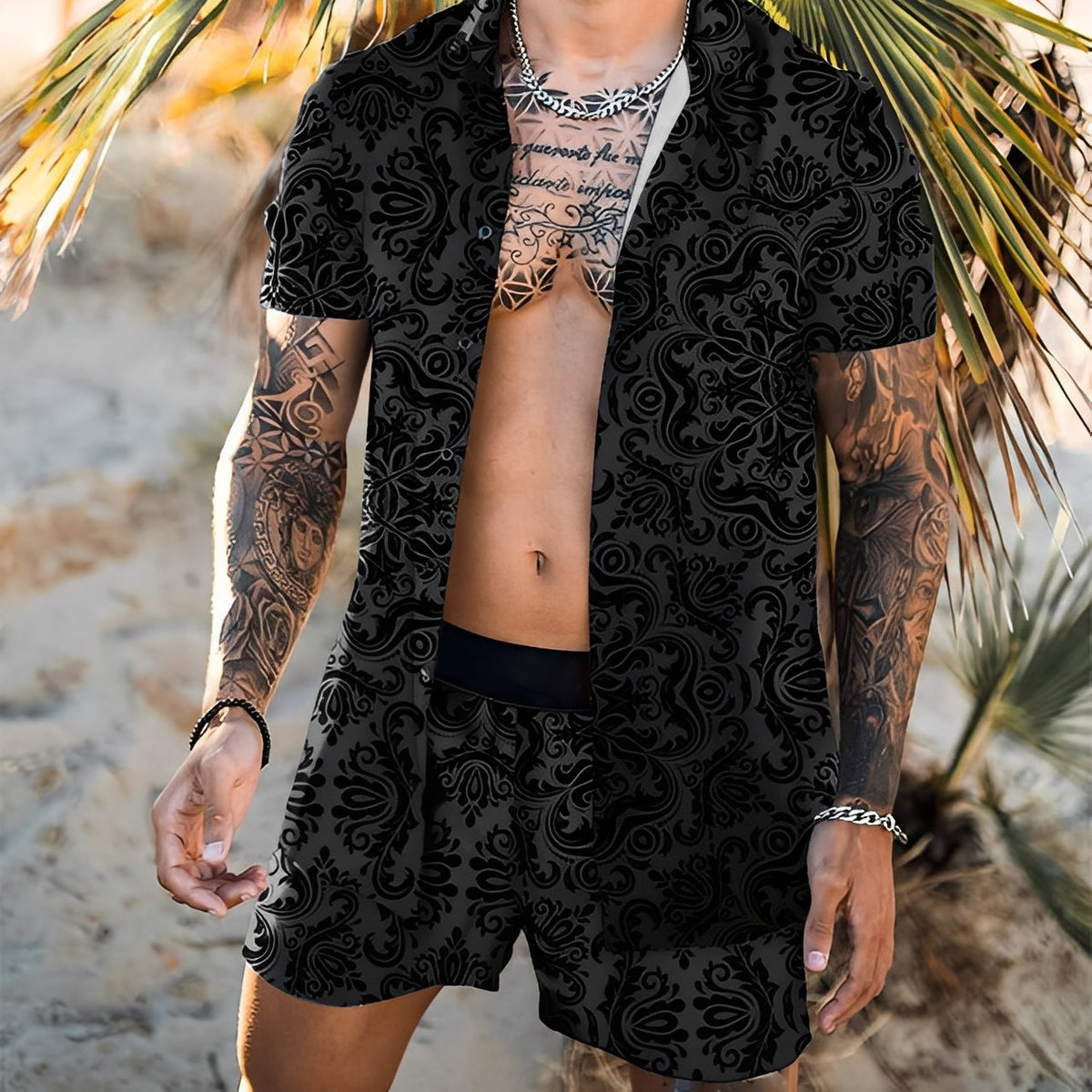 Lucas - Ensemble de chemises hawaïennes chics pour hommes