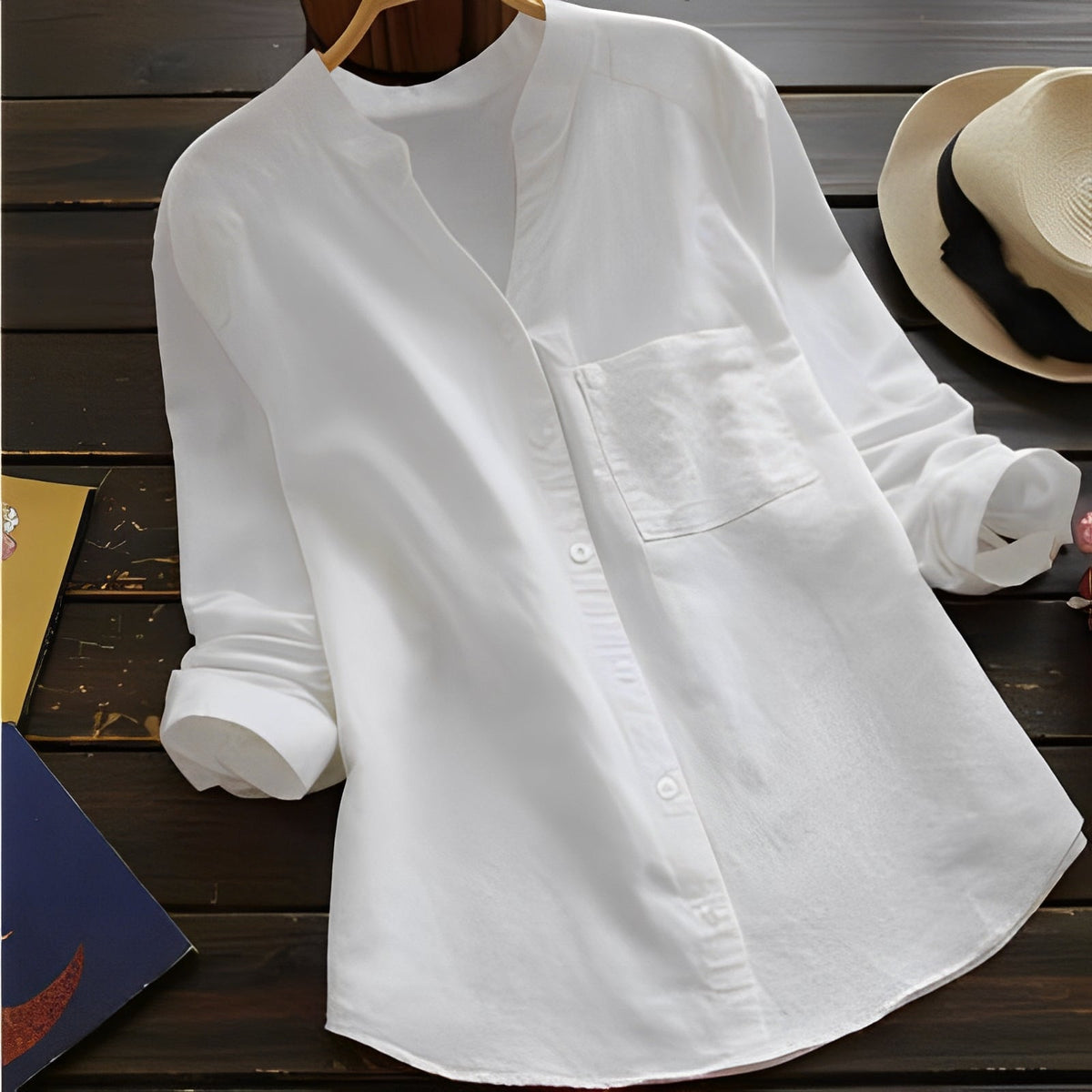 Madelina - Chemise rétro décontractée pour femmes