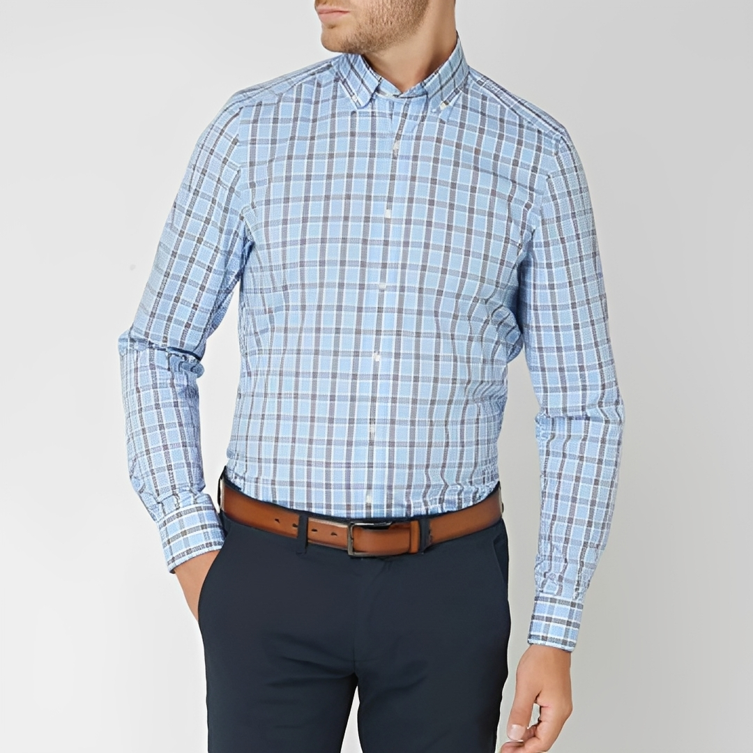 Lance - Chemise à carreaux à manches longues pour homme