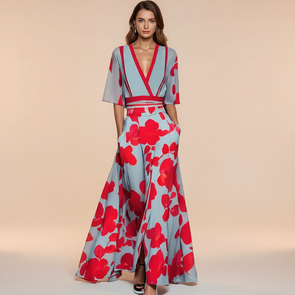 Gianna - Robe Maxi Chic à Col V