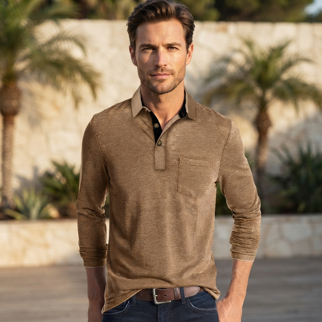 Randolf - Polo Décontracté avec Poche