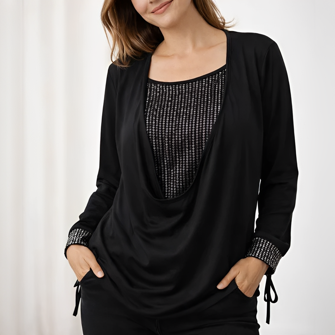 Klarise - Blouse chic à manches longues pour femme