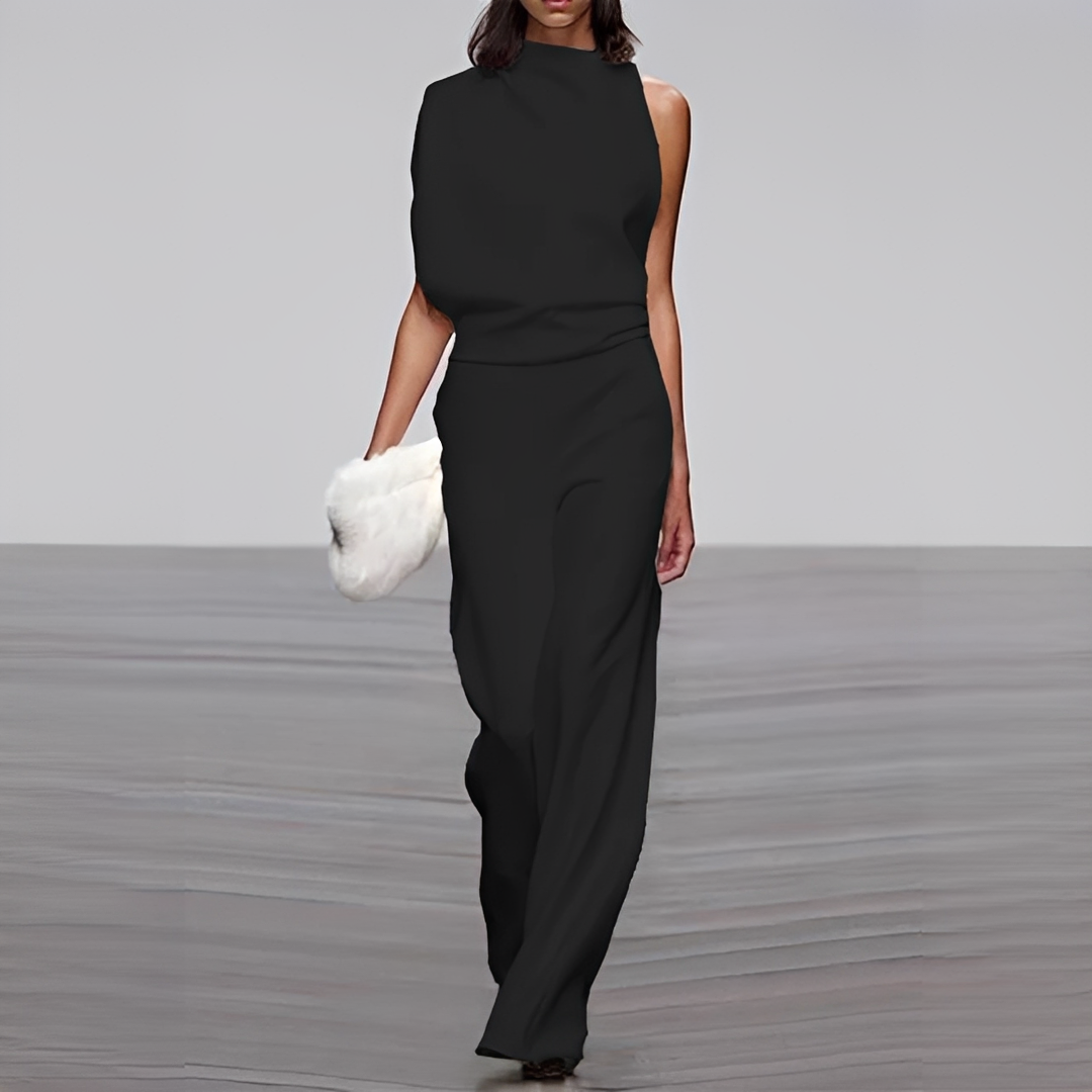 Noviem - Combinaison chic à encolure ronde pour femme