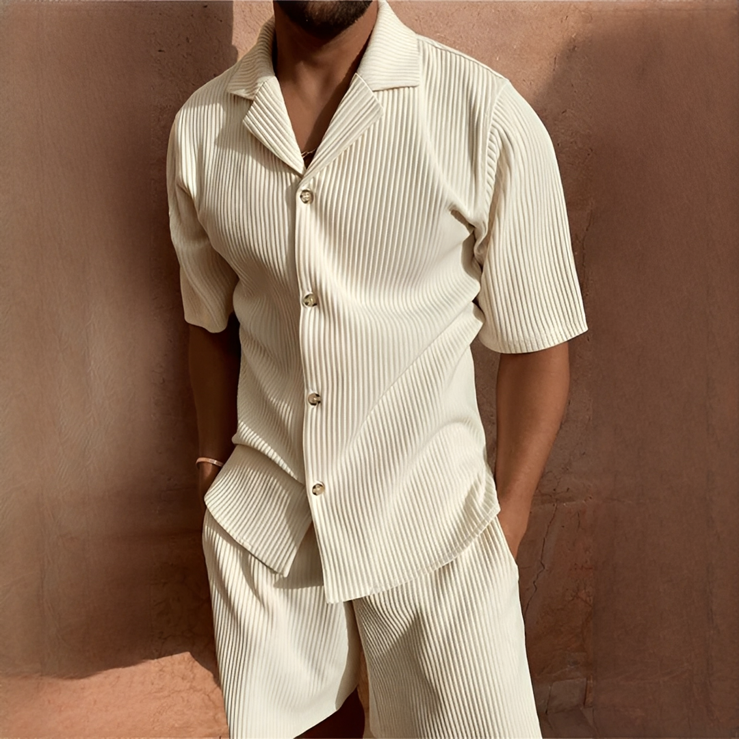 Junmar - Ensemble de chemise et short décontracté pour homme