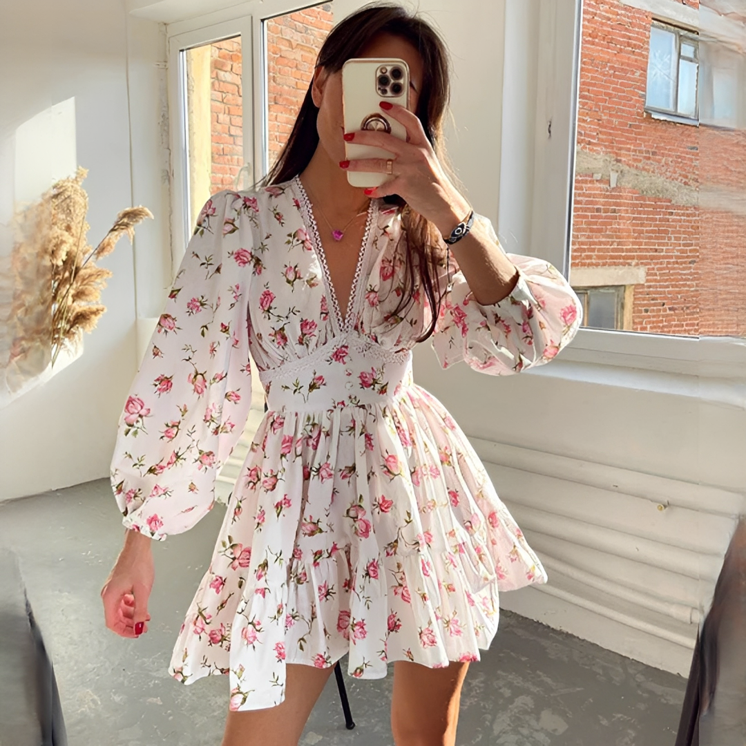 Jessamin - Robe d'été chic avec motifs floraux pour femme