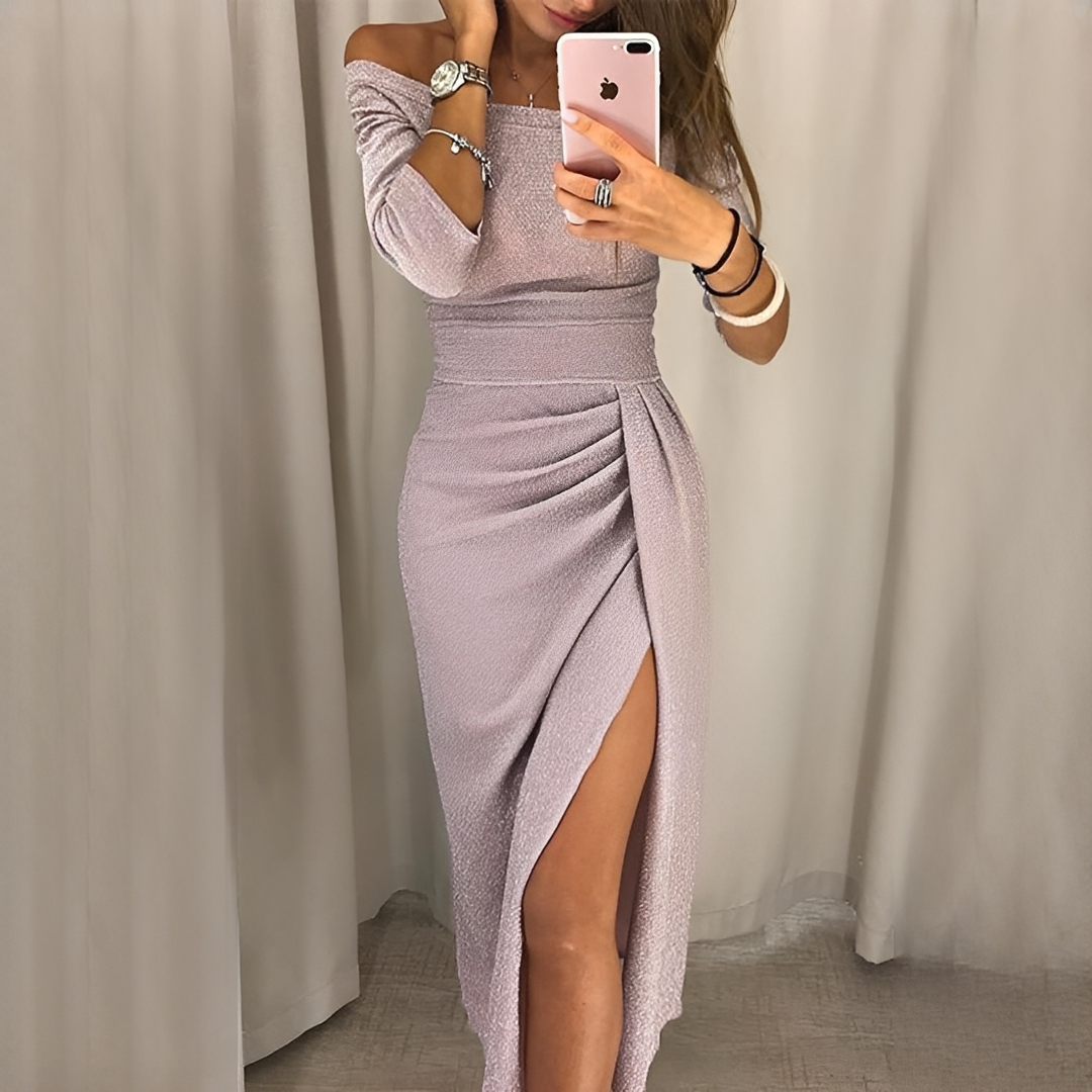 Cristy - Robe chic à épaules nues pour femme