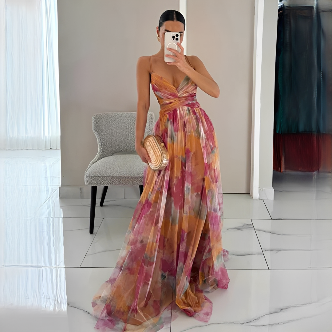 Darrisha - Robe Maxi Élégante avec Taille Croisée