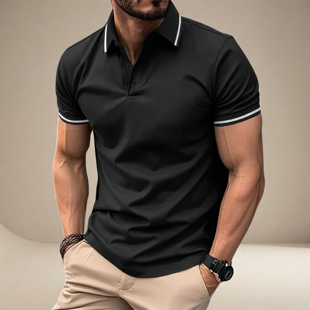 Elvan - Polo Décontracté à Demi-Boutons