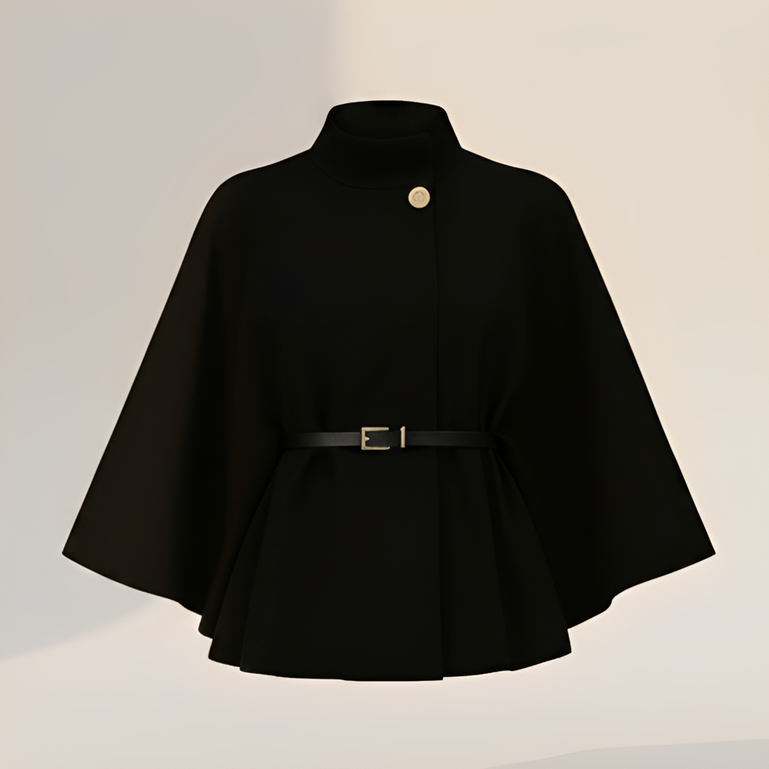 Lindsey - Veste Épurée avec Ceinture à Manches Chauve-Souris