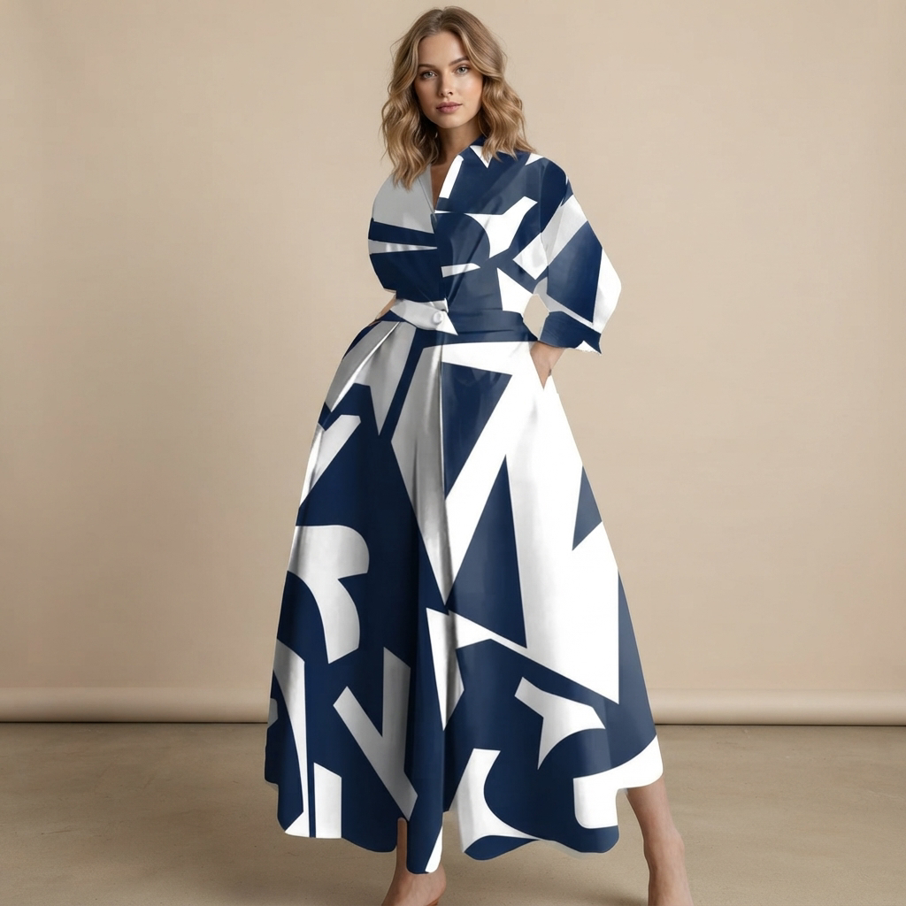 Laverne - Robe midi élégante à coupe ample