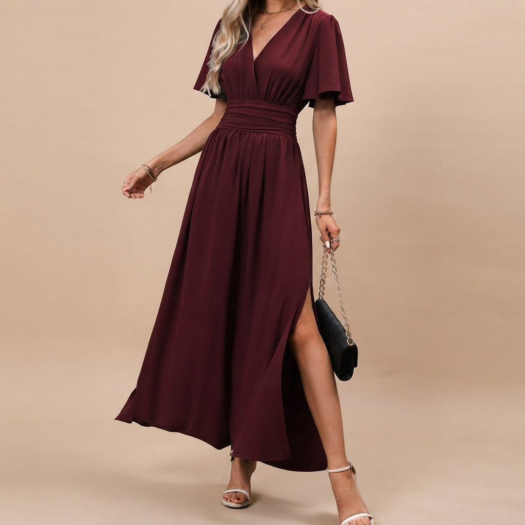 Leyli - Robe Midi Élégante avec Fente