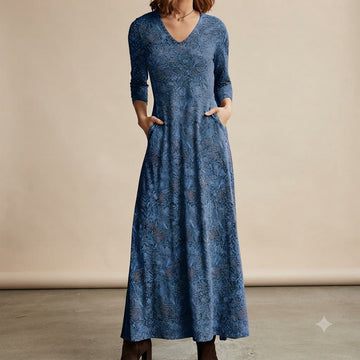 Adeline - Robe rétro à manches longues