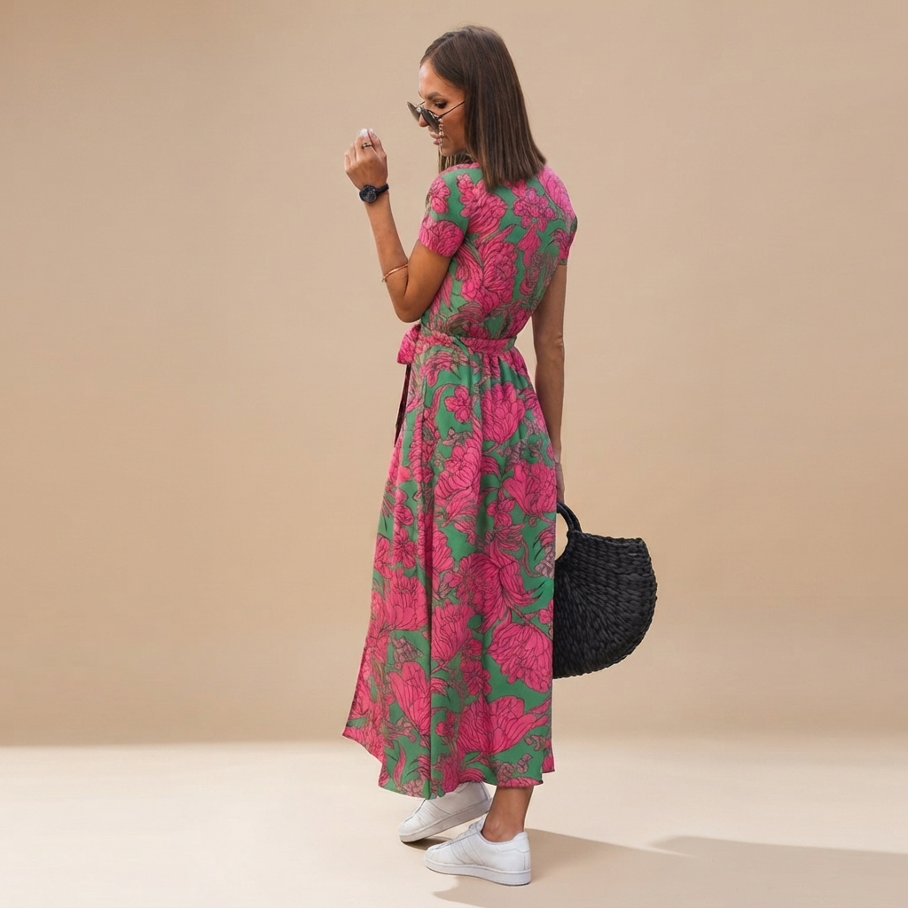 Sophie - Robe Midi Élégante et Aérienne