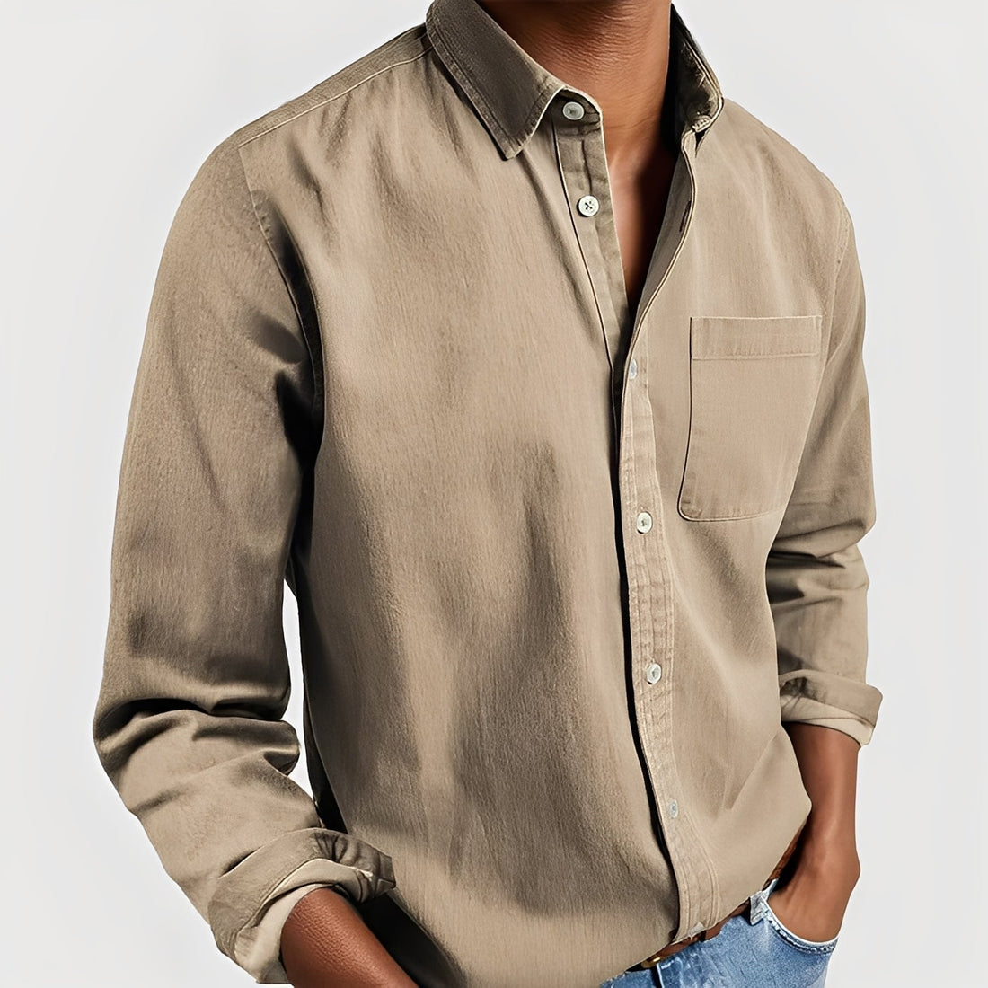 Gauvain - Chemise décontractée à manches longues pour hommes