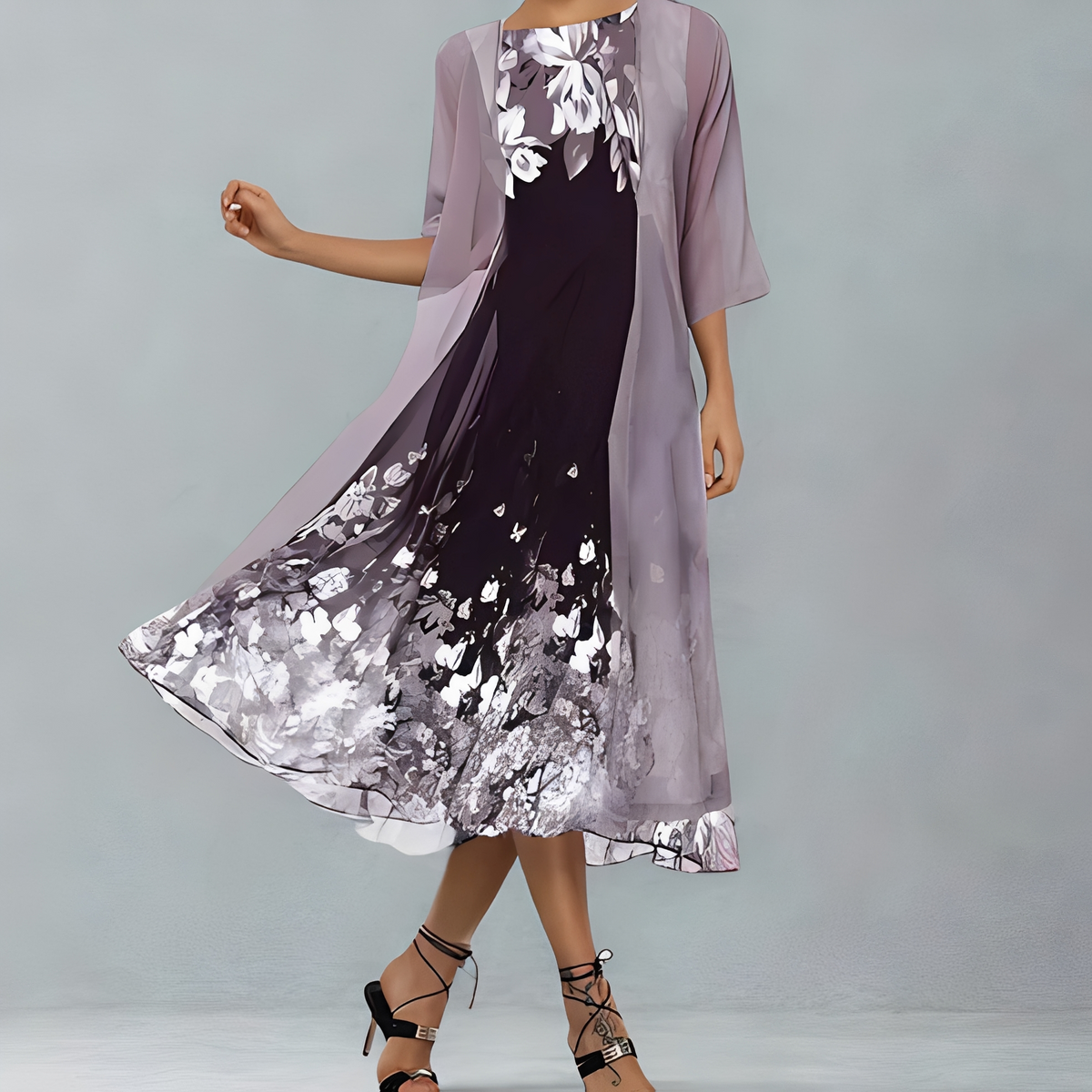 Jeizel - Ensemble de deux pièces avec imprimé floral pour femme