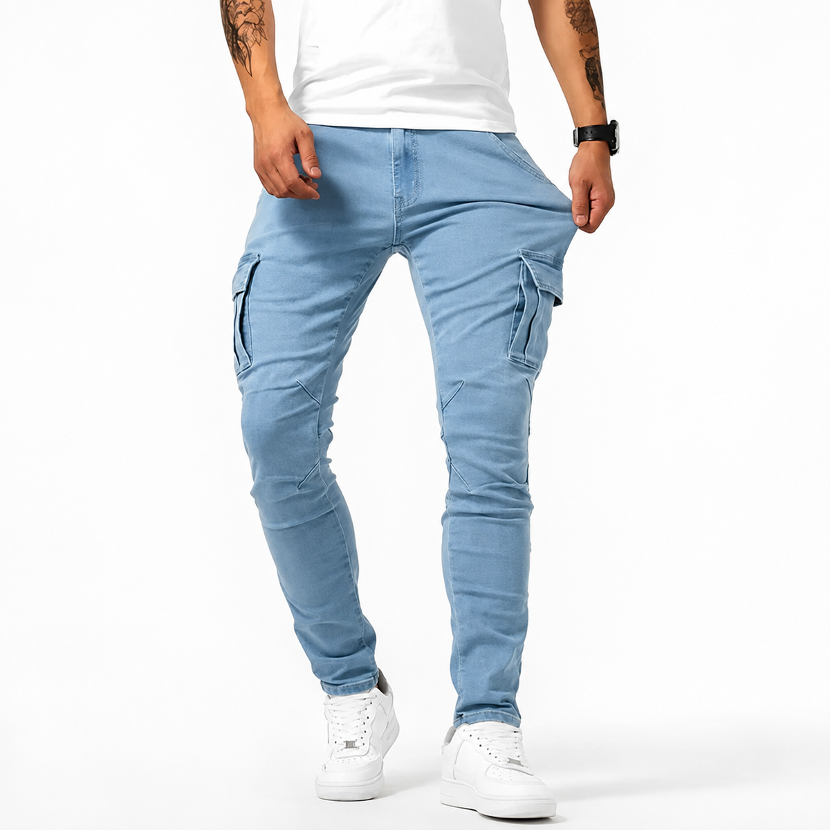 Zilton - Pantalon Cargo Ajusté Relax