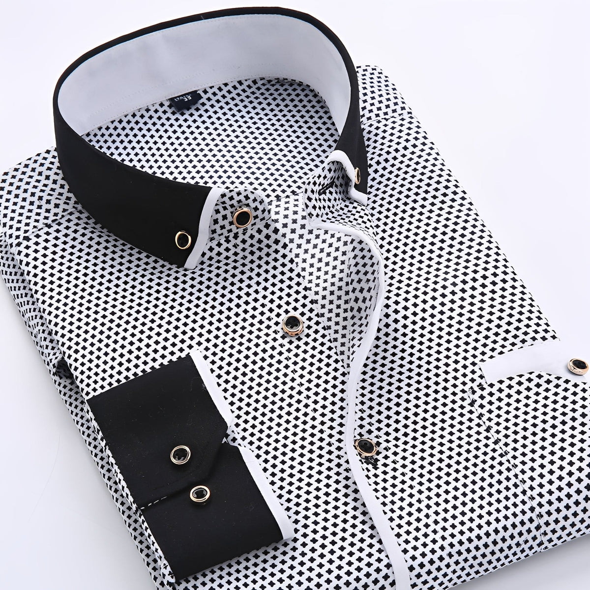Nolhan - Chemise classique à manches longues pour hommes