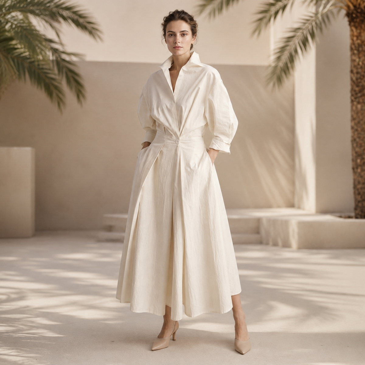 Laverne - Robe midi élégante à coupe ample