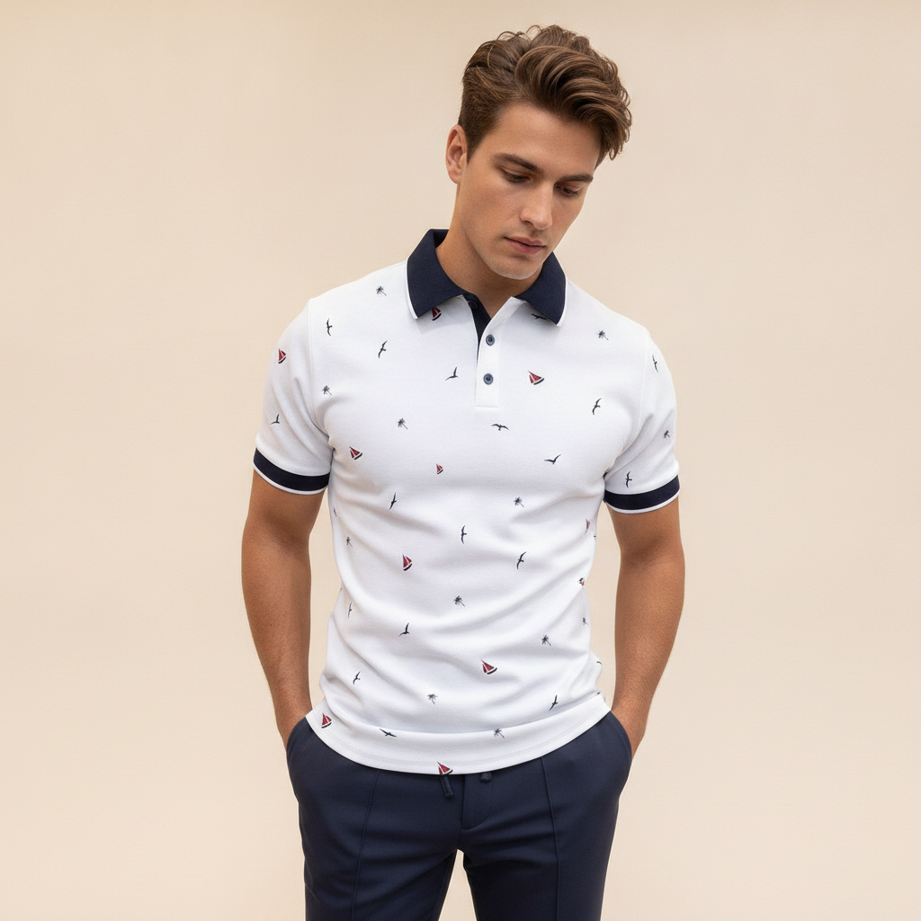 Bedario - Polo à la Mode Décontracté
