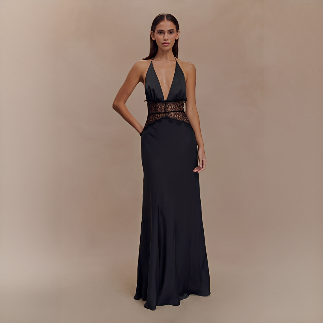 Velina - Robe Élégante Sans Coutures à Col Haut