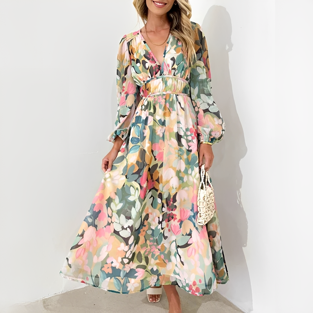 Kiara - Robe Élégante avec Manches Longues Décontractées