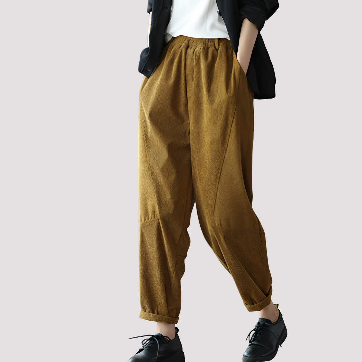 Stella - Pantalon large décontracté avec taille élastique pour femmes