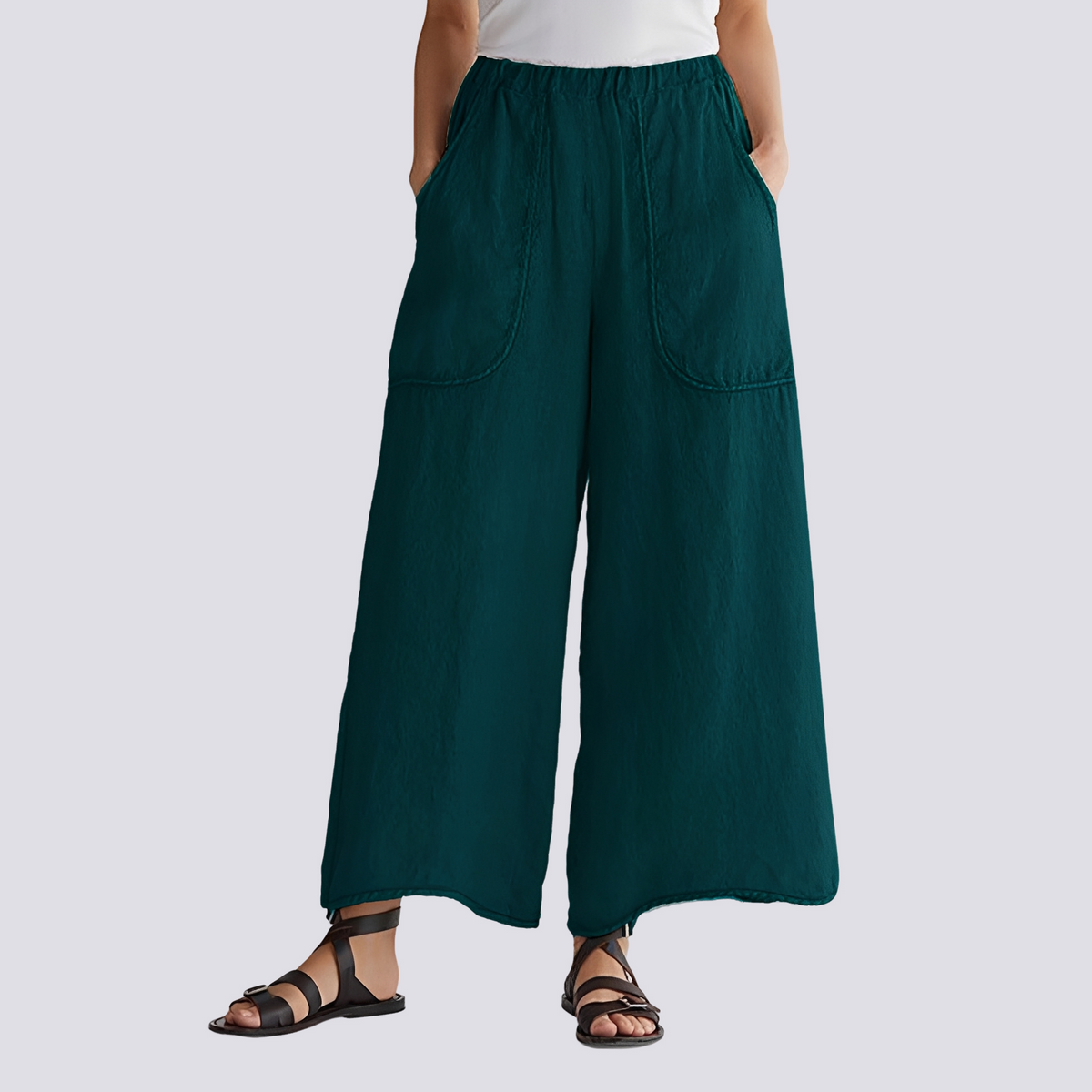 Angela - Pantalon large décontracté pour femmes