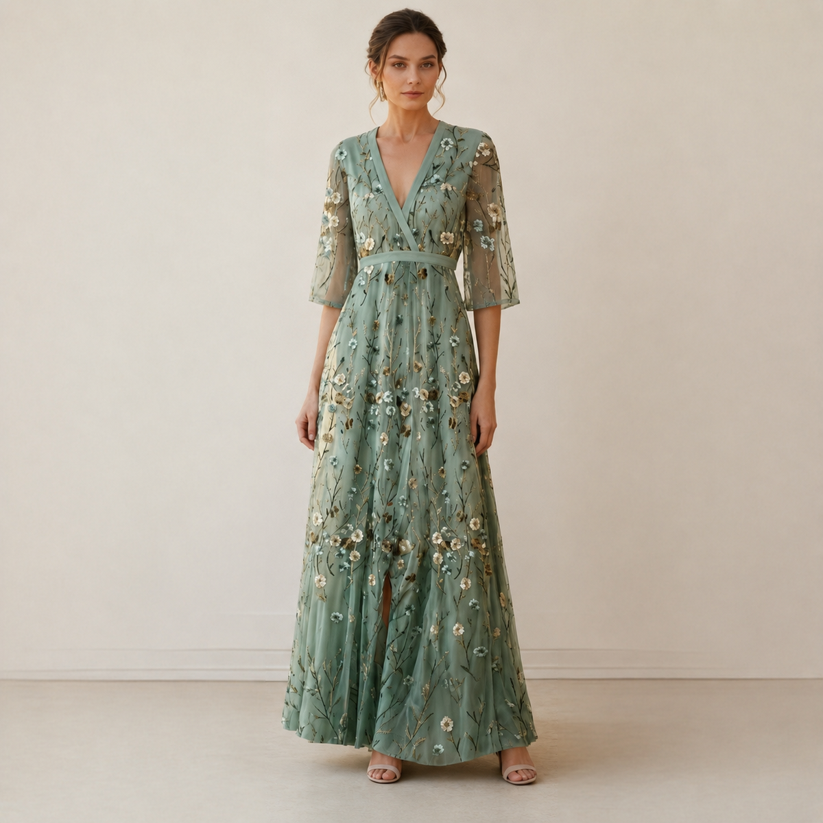 Florence - Robe Longue Élégante et Aérienne