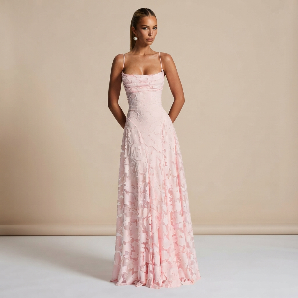 Helena - Robe Longue Élégante avec Dos Découvert