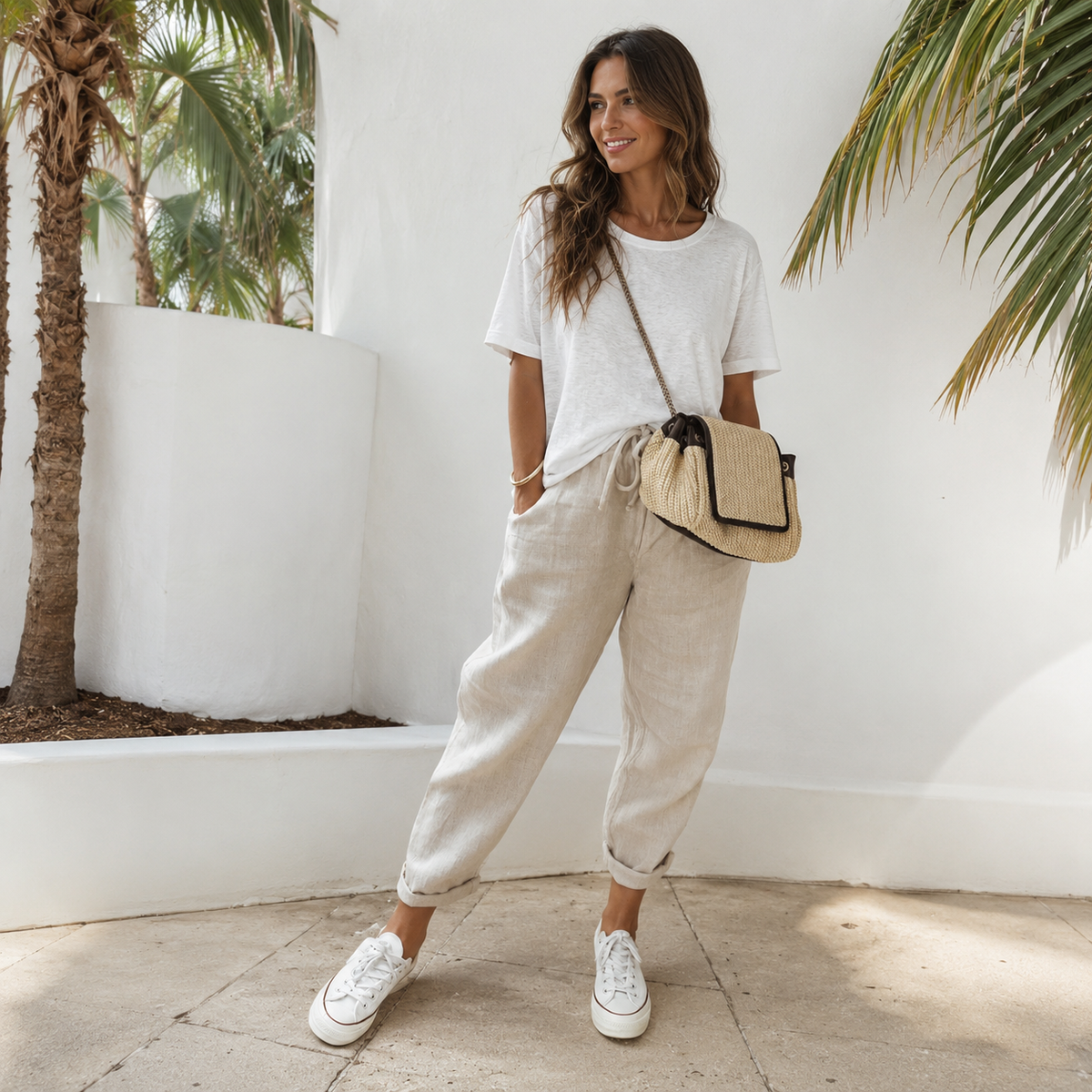Elwyn - Pantalon agréable avec ceinture élastique