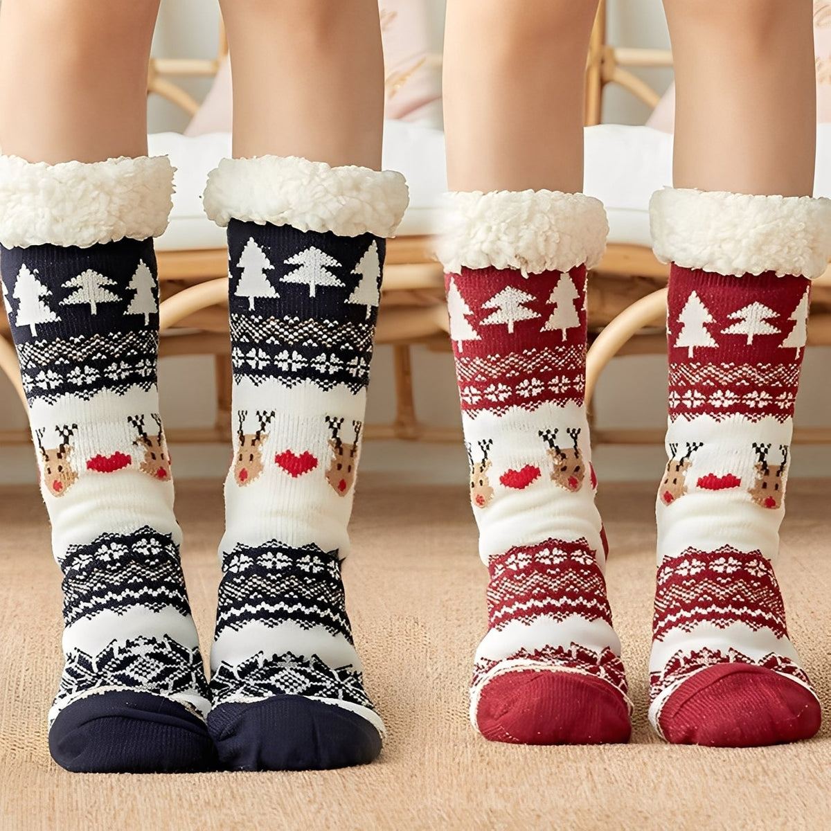 Kassia - Chaussettes de Noël chaudes pour femmes