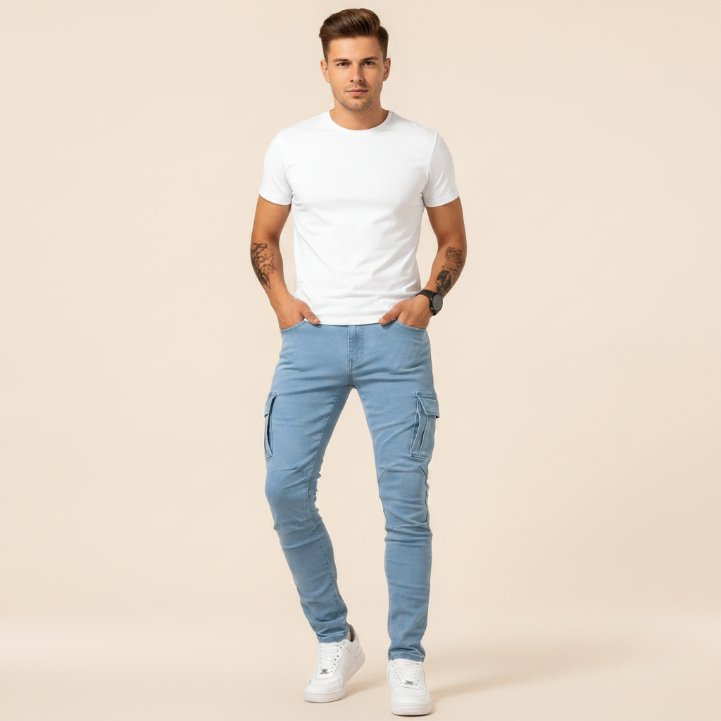 Zilton - Pantalon Cargo Ajusté Relax