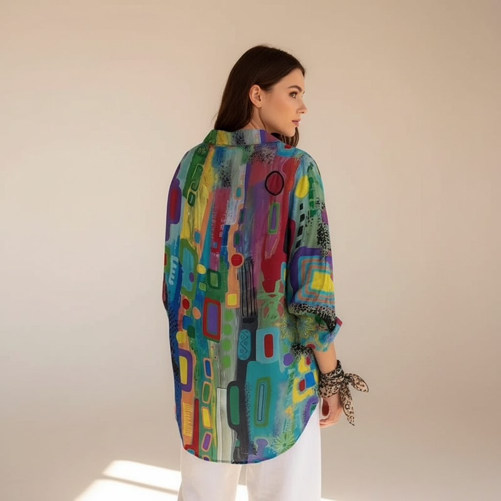 Naeryn - Chemise Boutonnée au Design Imprimé Élégant