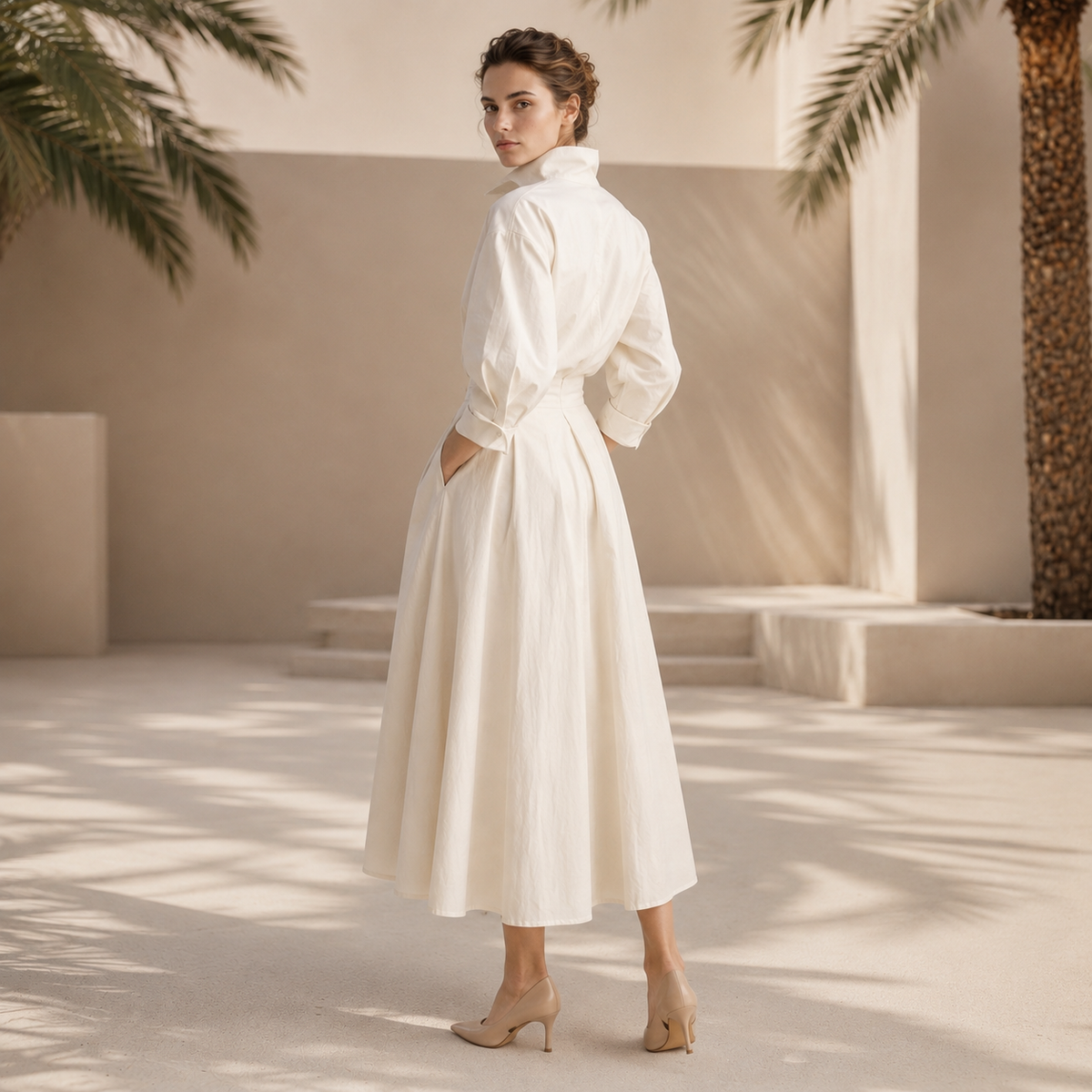 Laverne - Robe midi élégante à coupe ample