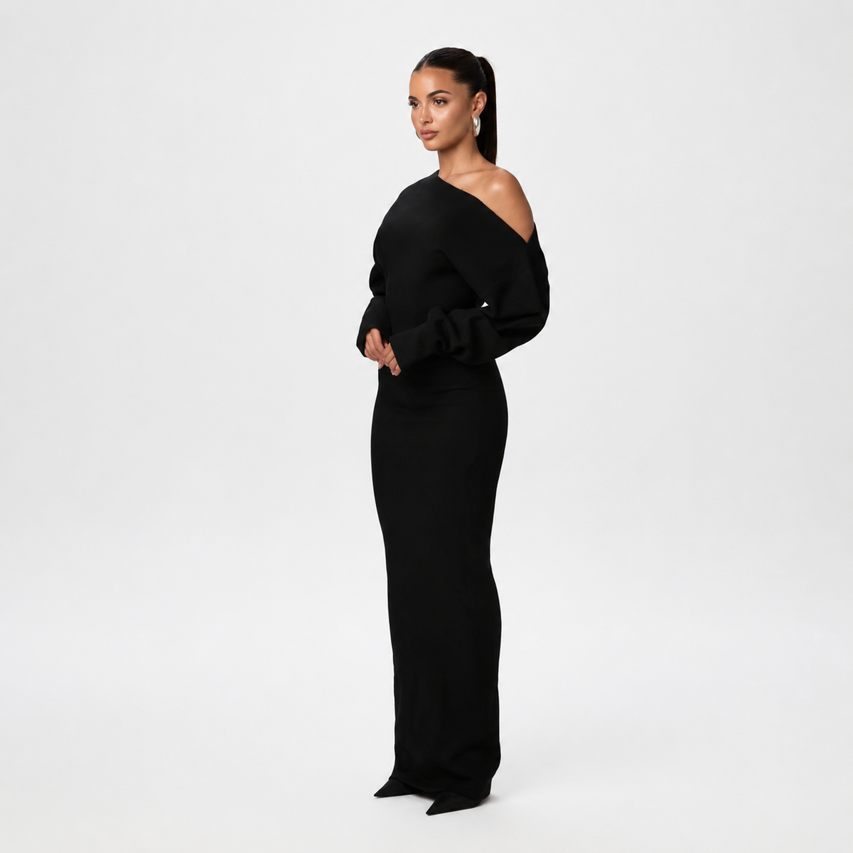 Tahlia - Robe Longue Élégante à Une Épaule