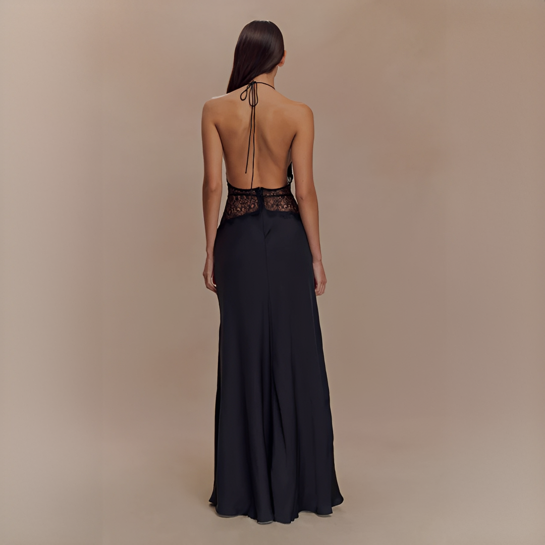 Velina - Robe Élégante Sans Coutures à Col Haut