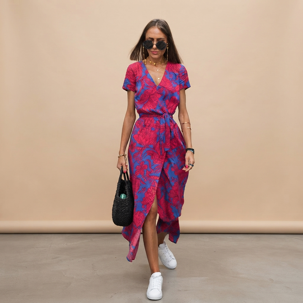 Sophie - Robe Midi Élégante et Aérienne