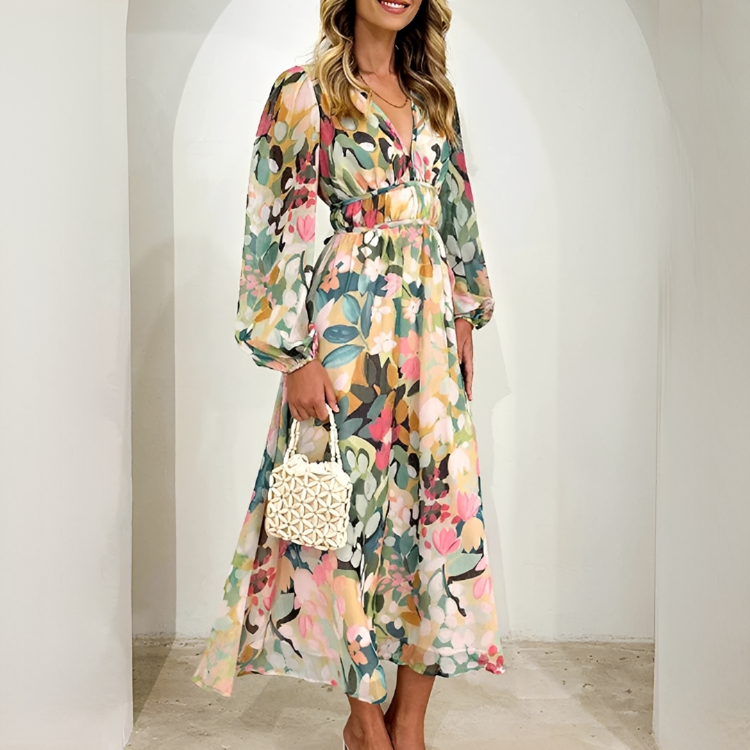 Kiara - Robe Élégante avec Manches Longues Décontractées