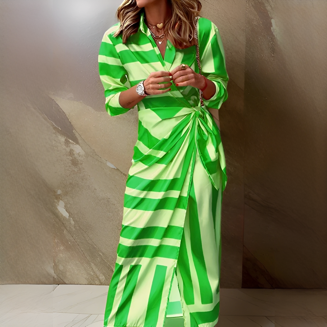 Emily - Robe Élégante et Tendance à Rayures