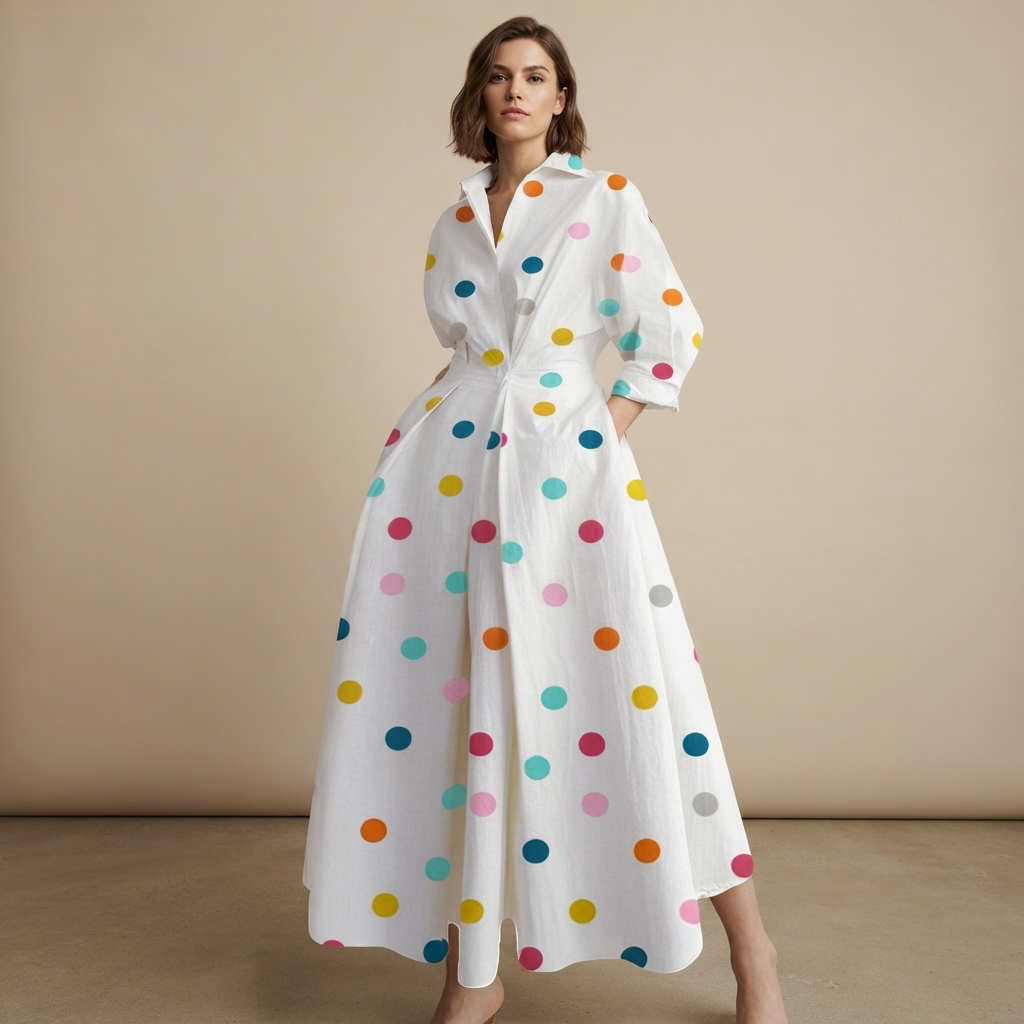 Laverne - Robe midi élégante à coupe ample