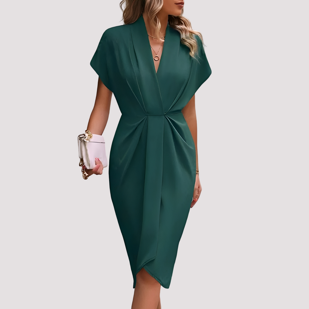 Gwen - Robe Midi Élégante Fendue