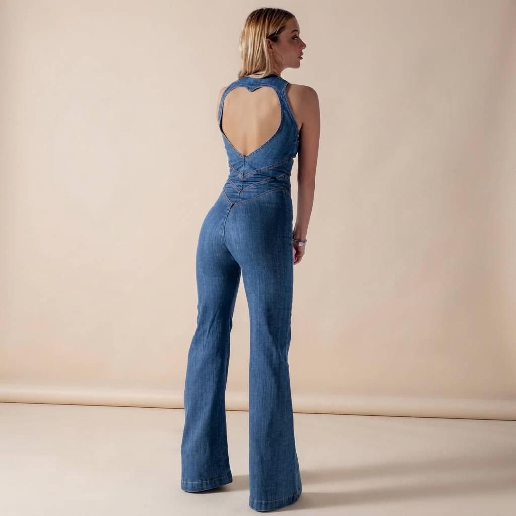 Rebecca - Combinaison Style Vintage avec Fermeture