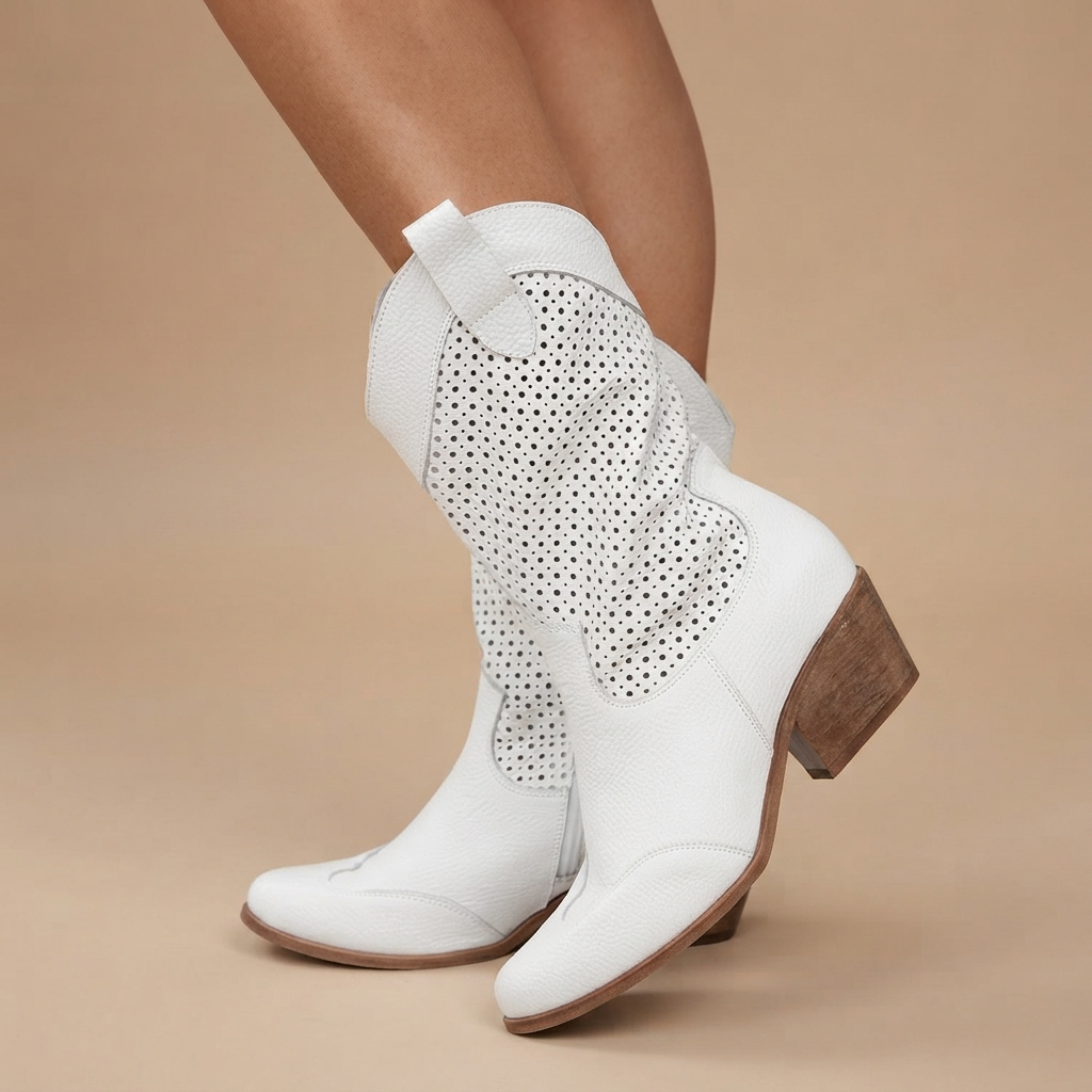 Jamie - Bottes à talons avec motifs de coutures