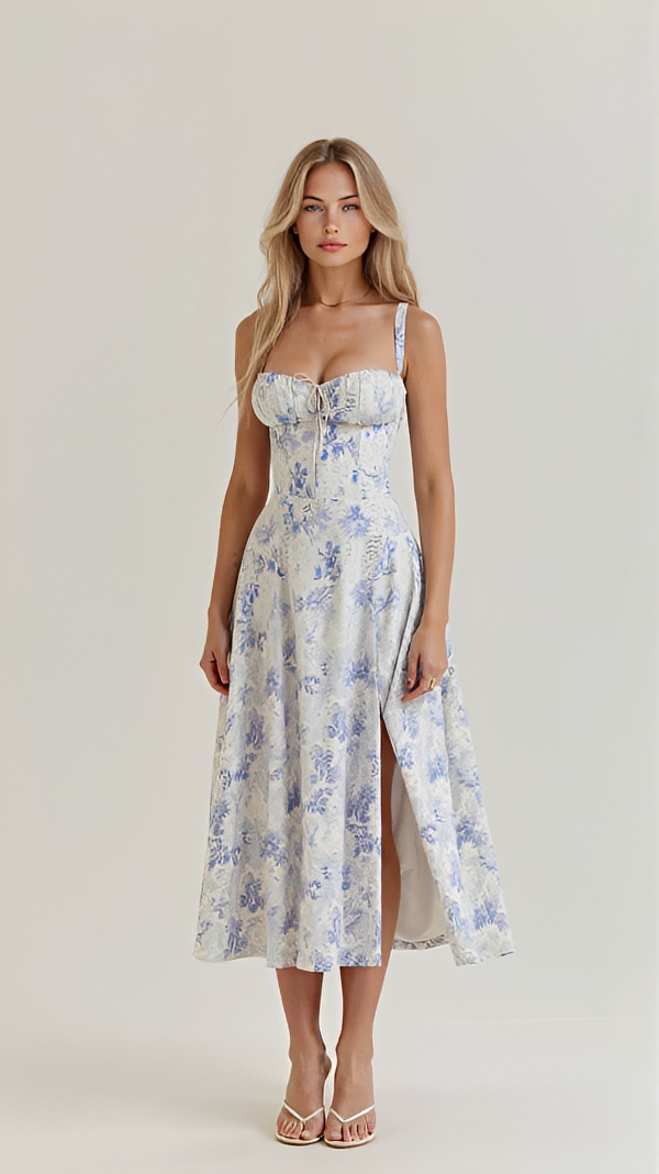 Kiana - Robe Élégante et Chic avec Fente Midi