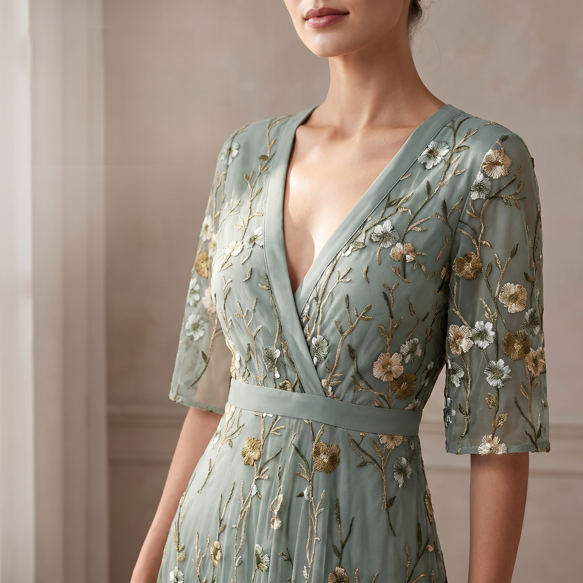 Florence - Robe Longue Élégante et Aérienne