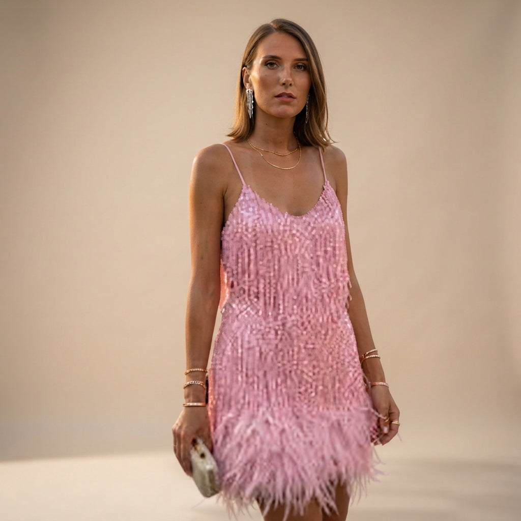 Caryl - Robe Courte Sophistiquée et Élégante