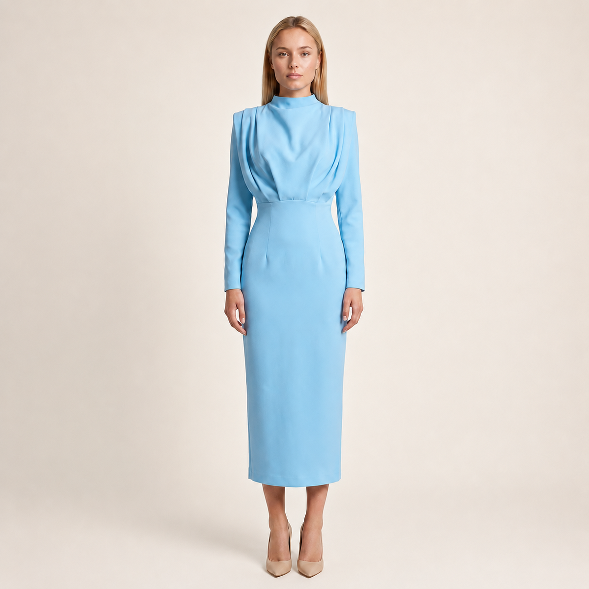 Darby - Robe Longue à Manches Longues à la Mode